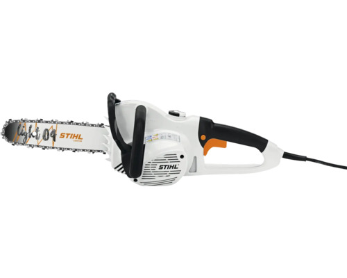 Fierăstrău electric cu lanț pentru tăierea lemnului cu logo-ul Stihl