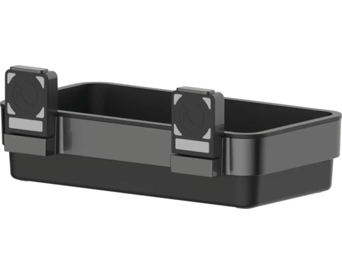 Cutie de scule neagră cu atașament pentru cutie de scule