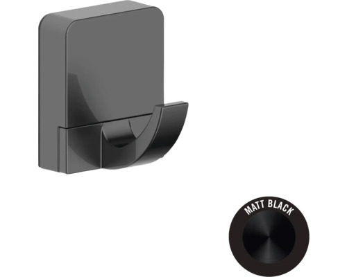 Cârlig de perete negru cu identificare negru mat