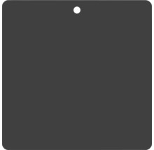 Placă pătrată gri închis cu orificiu de agățare