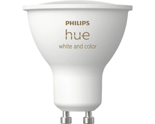 Bec LED RGB variabil Philips Hue GU10 4,2W 400 lumeni, Bluetooth