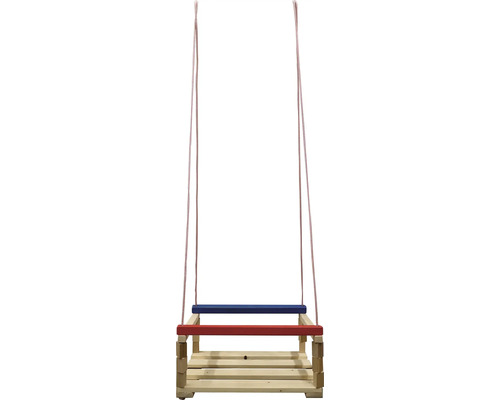 Leagăn din lemn cu funii
