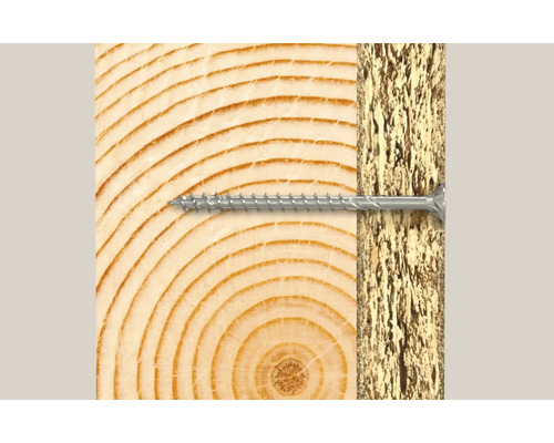 Un șurub este fixat într-o scândură de lemn.