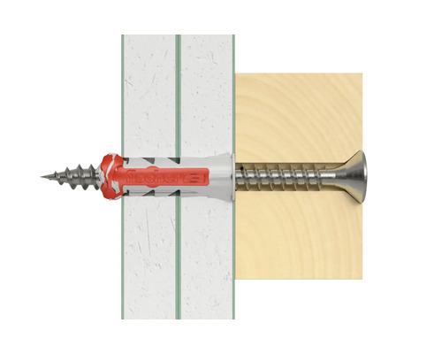 Diblu Fischer cu șurub în perete și lemn