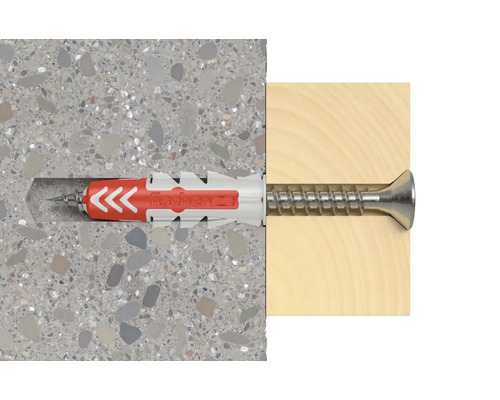 Diblu Fischer cu șurub în beton și lemn