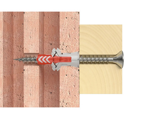 Fixarea unui șurub cu diblu într-un perete