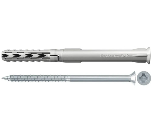 Dibluri nailon cu șurub Fischer SXR 6x60mm PZ2 nailon, pachet 50 buc.