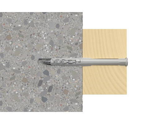 Fixare cu diblu în beton și lemn