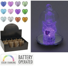 Înger decorativ cu schimbare de culoare și funcționare pe baterii în cutie de prezentare