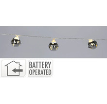 Ghirlandă luminoasă cu clopoței, funcționare pe baterii