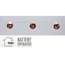 Șir de lumini cu clopoței și simbol compartiment baterie