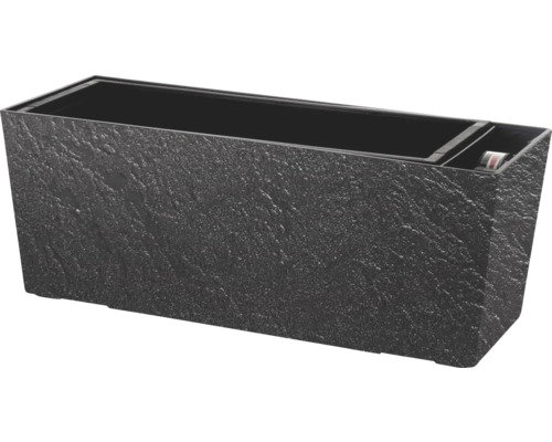 Jardinieră Supreme Stone, plastic, 50x19x19,5 cm, antracit | HORNBACH