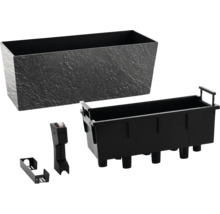 Jardinieră cu inserție și accesorii pentru balustrada balconului