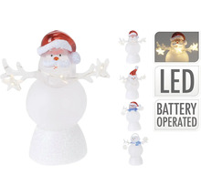 Figurină decorativă LED om de zăpadă funcționată cu baterii