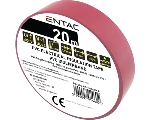 Bandă izolatoare din PVC, 20 metri