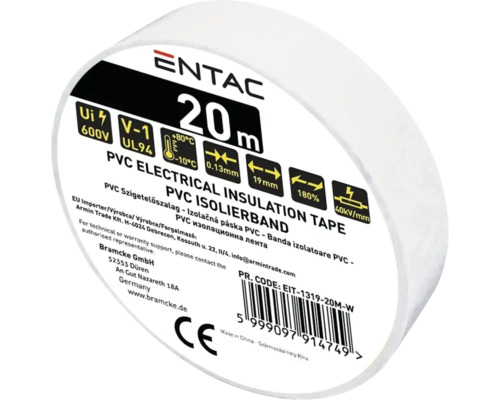 Bandă izolatoare PVC, rolă de 20 de metri