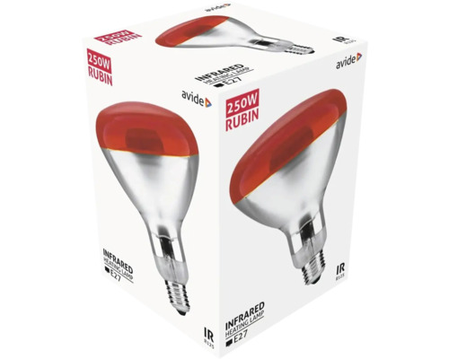 Lampă de încălzire cu infraroșu 250 wați rubin în ambalaj