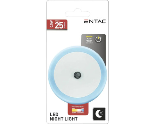 Lumină de noapte LED ENTAC cu senzor, funcție automată zi-noapte