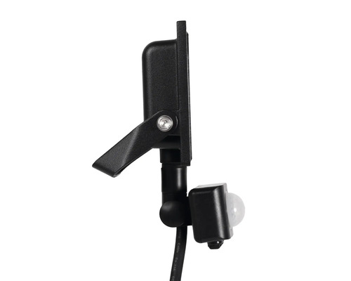 Reflector LED de exterior negru cu senzor de mișcare