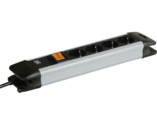 Prelungitor electric Bachmann Connectus 4 prize 2m 3680W gri, cu întrerupător Pre Lungitor cu întrerupător