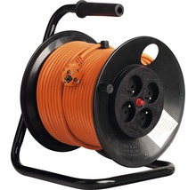 Prelungitor electric pe tambur de plastic Bachmann 4 prize 25m cablu PVC 3x1,5 mm²-thumb-0