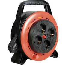 Prelungitor electric pe tambur de plastic Bachmann 4 prize 10m cablu PVC 3x1 mm²-thumb-0