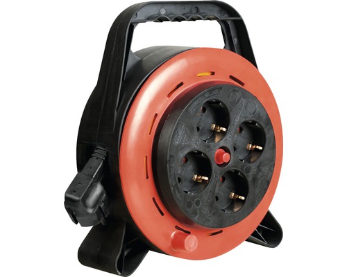Prelungitor electric pe tambur de plastic Bachmann 4 prize 10m cablu PVC 3x1 mm²-0