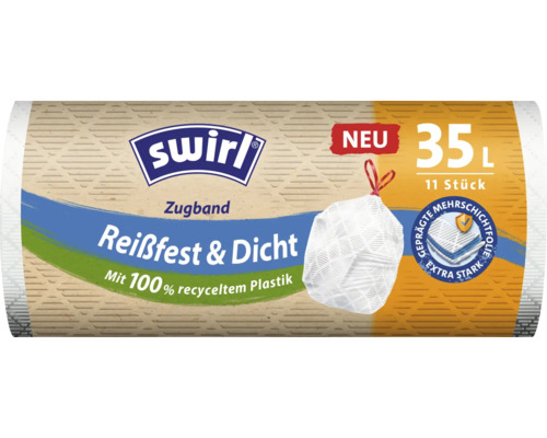 Saci de gunoi cu șnur colorați Swirl, 3 buc.