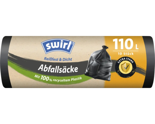 Saci de gunoi cu șnur Swirl 240L, 10 buc.