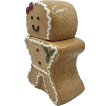 Recipient din ceramică în formă de om de turtă dulce cu decor