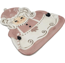 Bol ceramic decorativ cu design de Crăciun, cu motivul Doamnei Holle