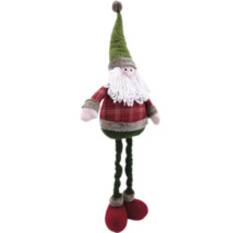 Figurină decorativă Moș Crăciun cu model în carouri