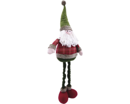 Figurină decorativă Moș Crăciun cu model în carouri