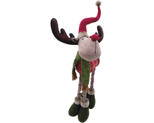 Elan decorativ ca decoratiune de Craciun cu fular si caciula.