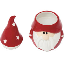 Suporturi decorative pentru lumânări, cu design Moș Crăciun și spiriduș