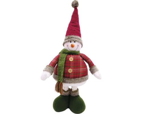 Om de zăpadă decorativ cu fular și pălărie pentru perioada Crăciunului