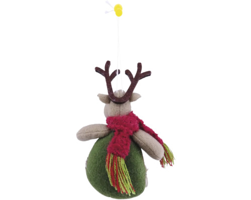 Ornament de pom de Crăciun ren cu fular