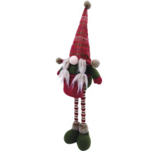 Gnom de Crăciun cu căciulă și barbă lungă ca decorațiune