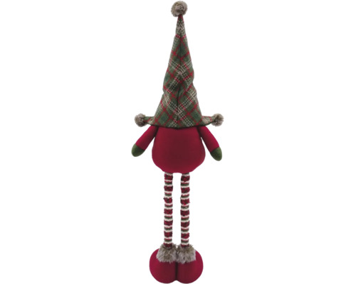 Spiriduș decorativ de Crăciun cu căciulă și picioare în dungi ca decorațiune de Crăciun
