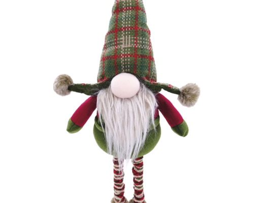 Decoratiune de Craciun, gnom cu caciula si barba