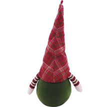 Gnom decorativ de Crăciun cu căciulă și brațe în dungi