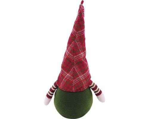 Gnom decorativ de Crăciun cu căciulă și brațe în dungi