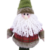 Figurină decorativă Moș Crăciun cu barbă și căciulă