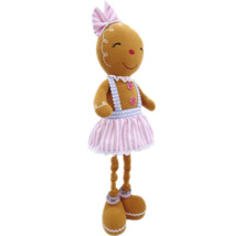 Omuleț de turtă dulce ca jucărie de pluș cu fundă și fustă