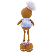 Păpușă de stofă ca brutar cu bonetă de bucătar și șorț