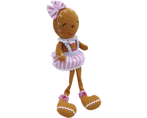 Femeie de turtă dulce ca jucărie de pluș cu fundă