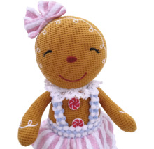 Femeie de turtă dulce, jucărie de pluș cu fundă și volane