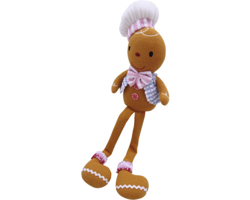 Jucărie de pluș om de turtă dulce cu bonetă de bucătar și vestă