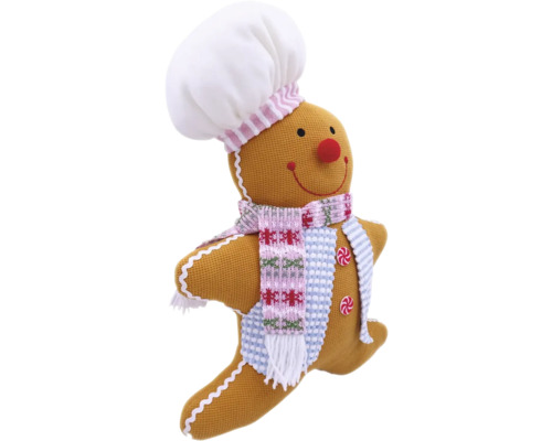 Figurină om de turtă dulce cu bonetă de bucătar și eșarfă