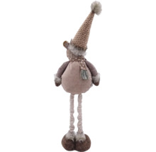 Păpușă decorativă din material textil cu căciulă și fular ca decorațiune de Crăciun